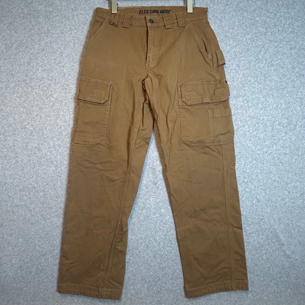 Duluth Trading Co Cargo Pants Mens 32x32 Brown Flex Fire Hose Workwear Gorpcore